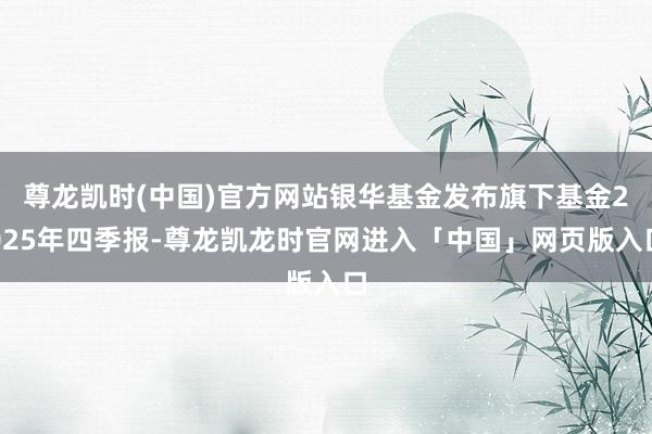 尊龙凯时(中国)官方网站银华基金发布旗下基金2025年四季报-尊龙凯龙时官网进入「中国」网页版入口