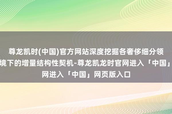 尊龙凯时(中国)官方网站深度挖掘各奢侈细分领域在面前环境下的增量结构性契机-尊龙凯龙时官网进入「中国」网页版入口