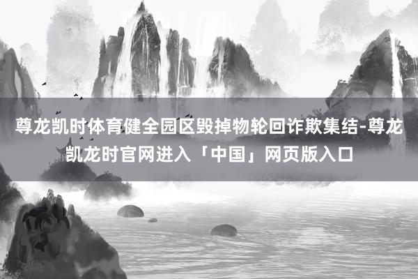 尊龙凯时体育健全园区毁掉物轮回诈欺集结-尊龙凯龙时官网进入「中国」网页版入口