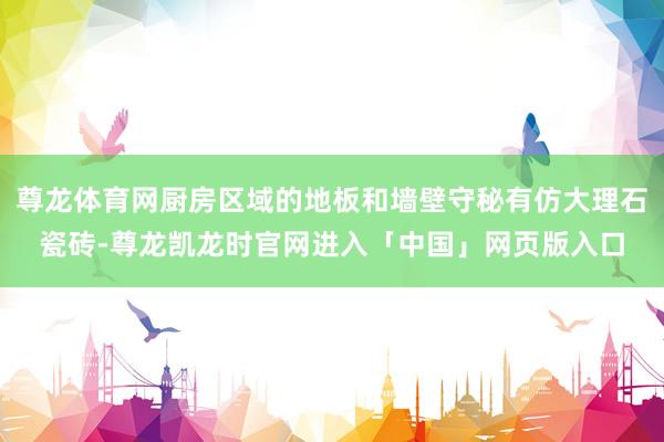 尊龙体育网厨房区域的地板和墙壁守秘有仿大理石瓷砖-尊龙凯龙时官网进入「中国」网页版入口